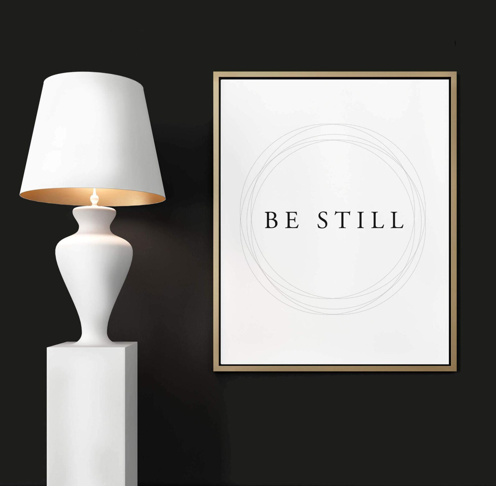 Be Still Print Motivational quote poster modern wall decor Etsy