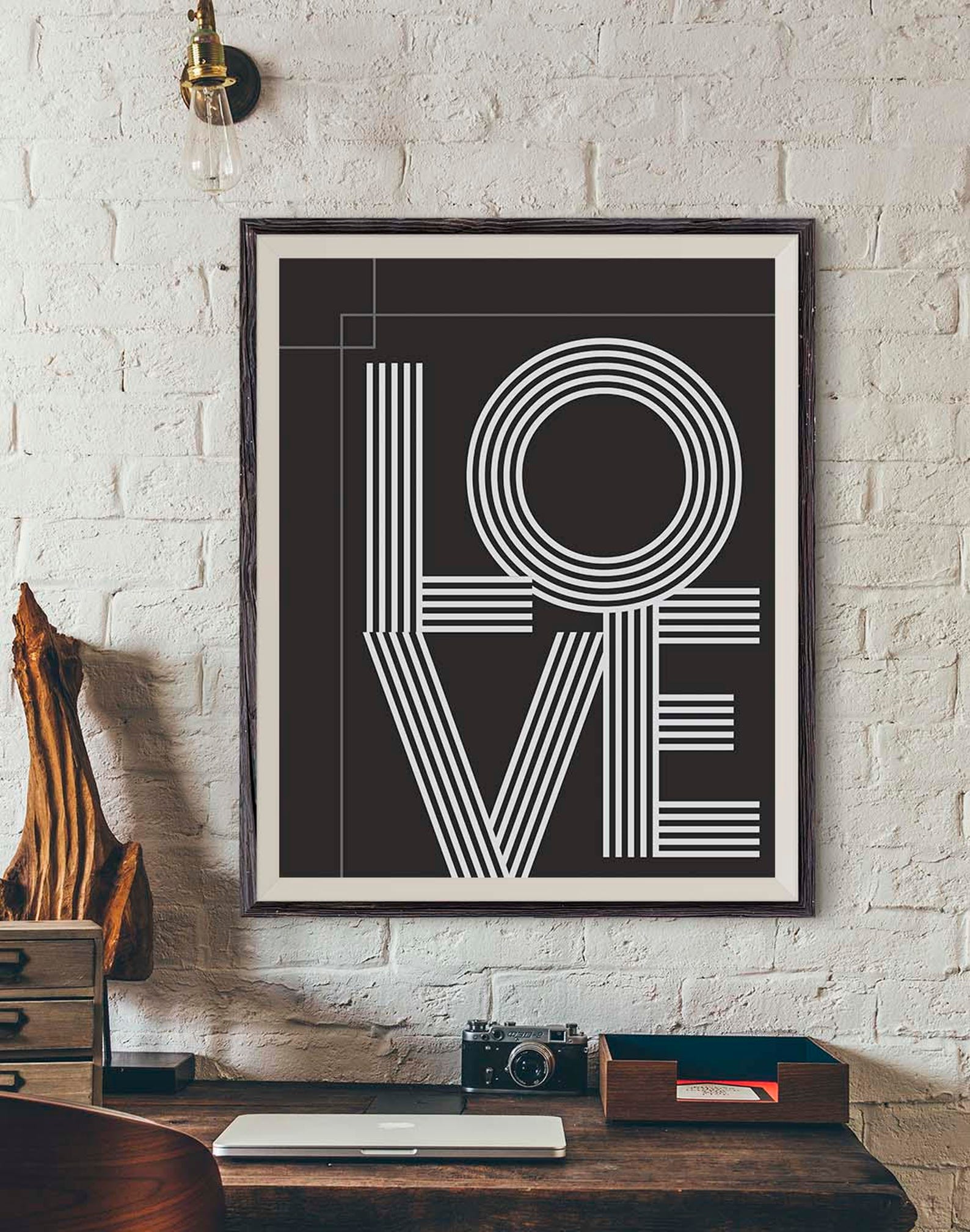Love quote poster print digital prints typography print Etsy