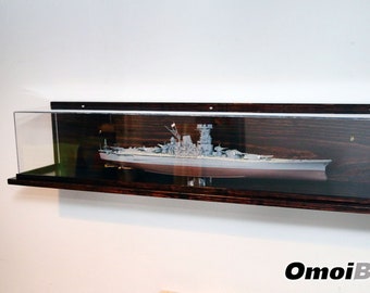 Vitrinas de pared personalizadas / Vitrinas de acrílico montadas en la pared / Vitrinas modelo de barco / Vitrinas colgantes de pared para coleccionables