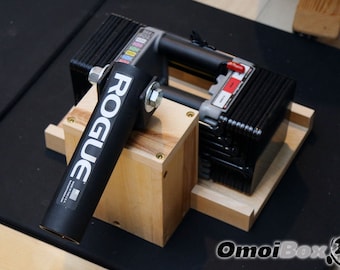 OBX Landmine Platform | Free Standing Landmine Base | Landmine Stand With Weight Storage | Portable Wooden Landmine Holder For Home Gym