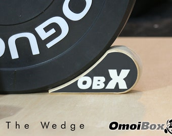 Dead Wedge / Barbell Weight Plate Stopper - Deadlift Stop Wedge - Levantamiento de pesas - Equipo de entrenamiento de fuerza / OBX Fitness