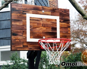 Wooden Basketball Backboard | Decorative Basketball Hoop | Made To Order | OmoiBox OBX Basketball