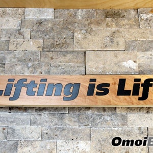 Lifting Is Life | Custom Fitness Motivational Quote | Personalized Gym Sign | Home Gym Workout Motivation Sign | Weightlifting Wall Decor