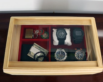 Custom Watch Box for Men Best Wooden Organizer Secret Box With