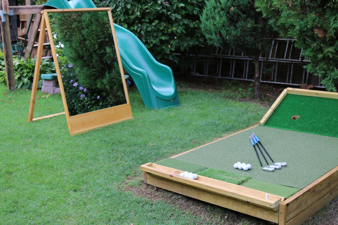 Golf Game Practice Mat Platform Putting Green Backyard Etsy México