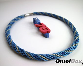 Collar de cuerda de béisbol - Collar de béisbol personalizado con número - Collar trenzado de béisbol / Béisbol OBX