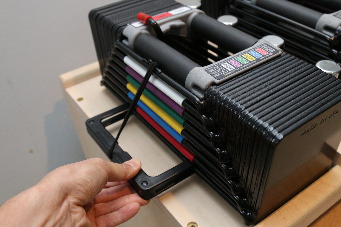 Powerblock Storage Stand With Wheels Maple Wood Weight Rack Etsy Canada