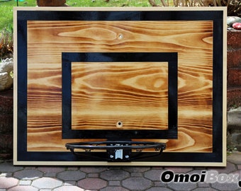 Decorative Basketball Hoop | Wooden Basketball Backboard | Made To Order | OmoiBox OBX Basketball