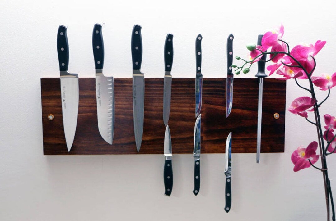 Custom Wood Countertop Options - Knife Storage