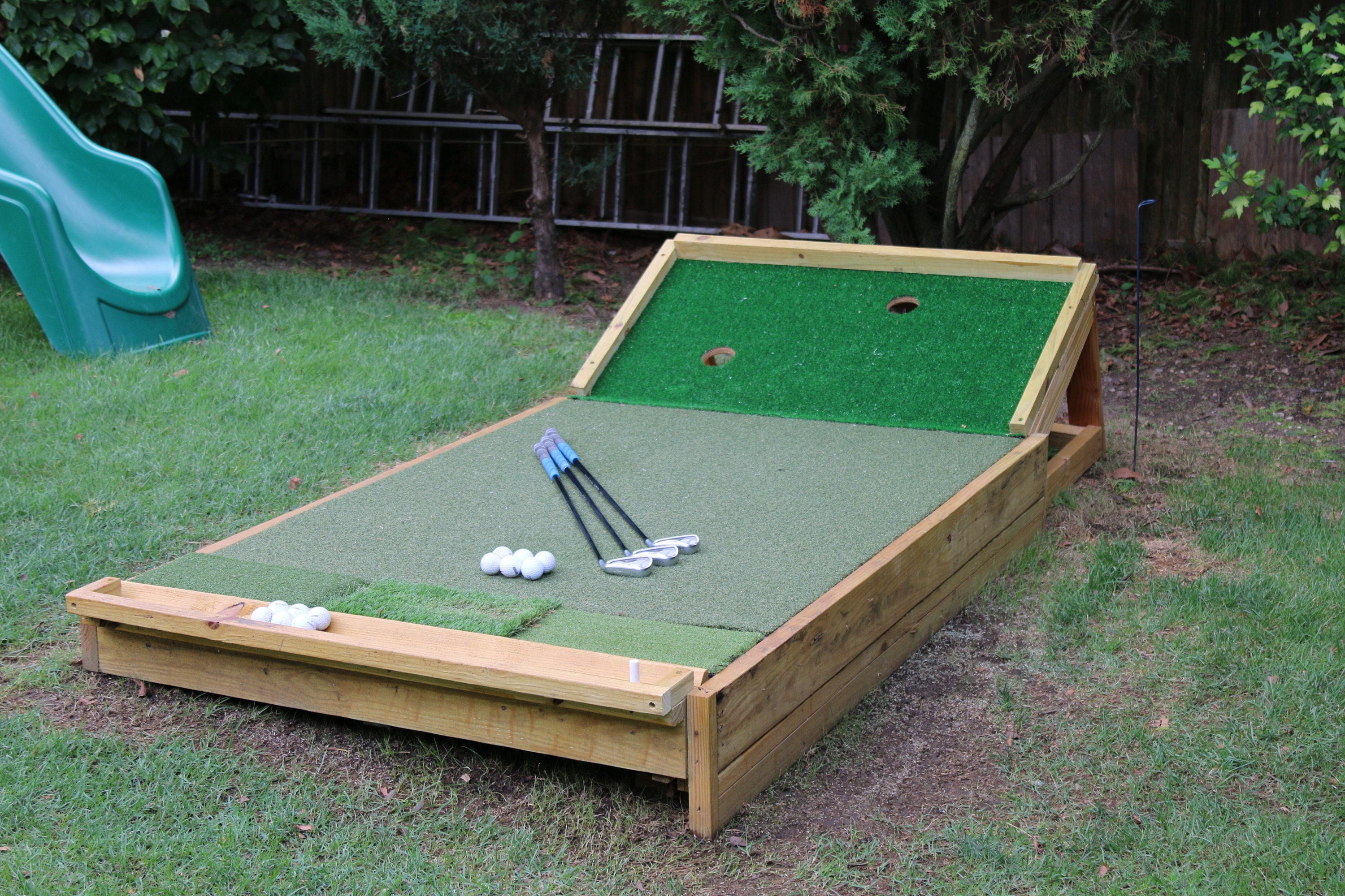 Golf Game Practice Mat Platform Putting Green Backyard Etsy