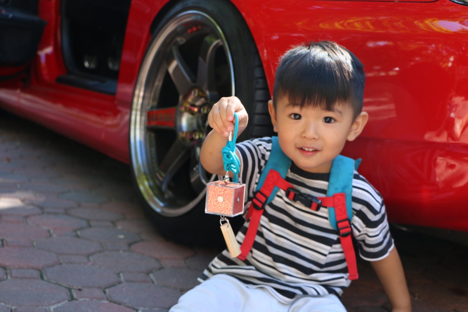 Best Japanese Car Accessory, OMOIBOX Handcrafted Good Luck Car Charm for Rearview Mirror