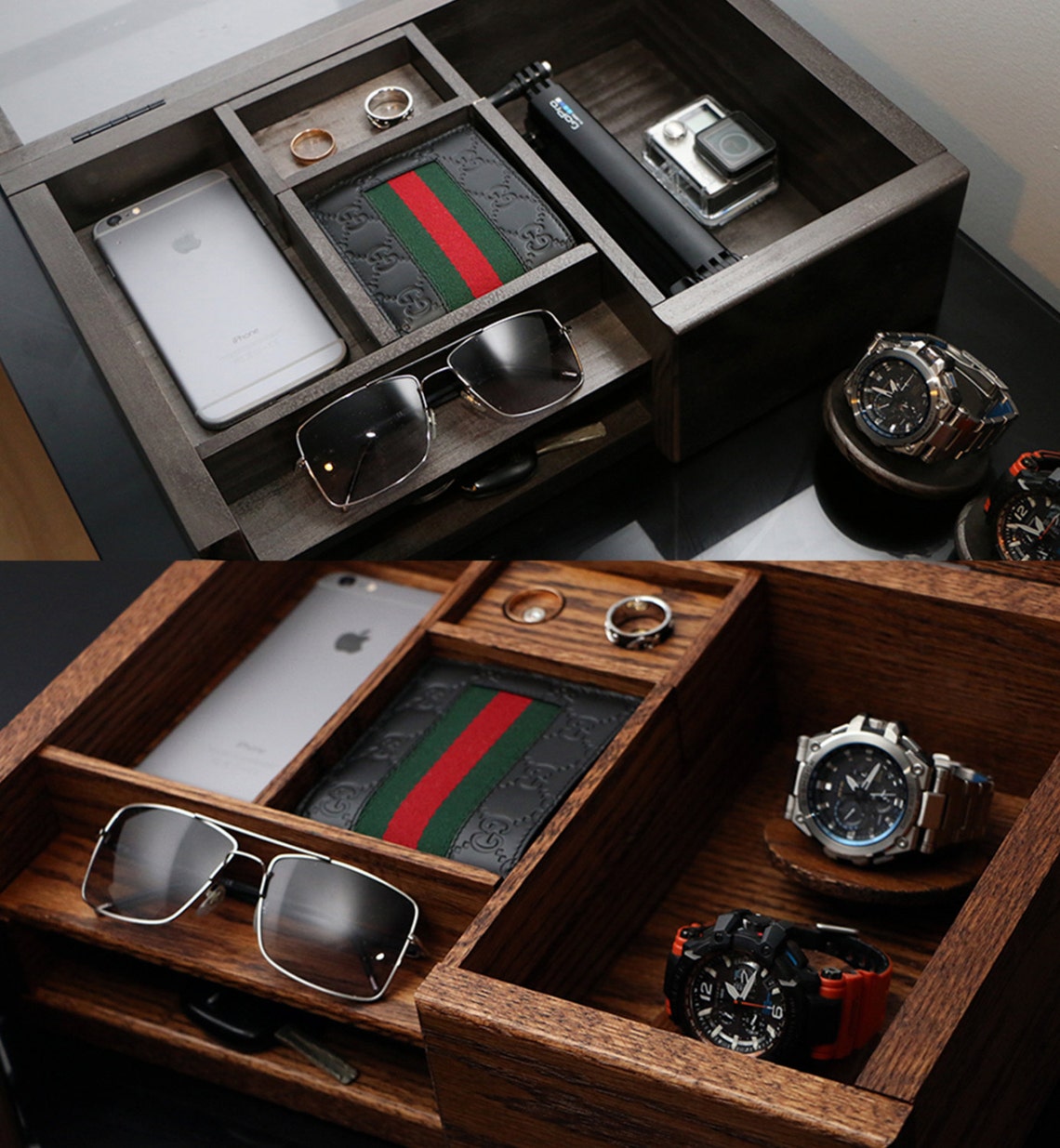 Wooden Watch Box for Men Secret Hidden Compartment Best Etsy UK