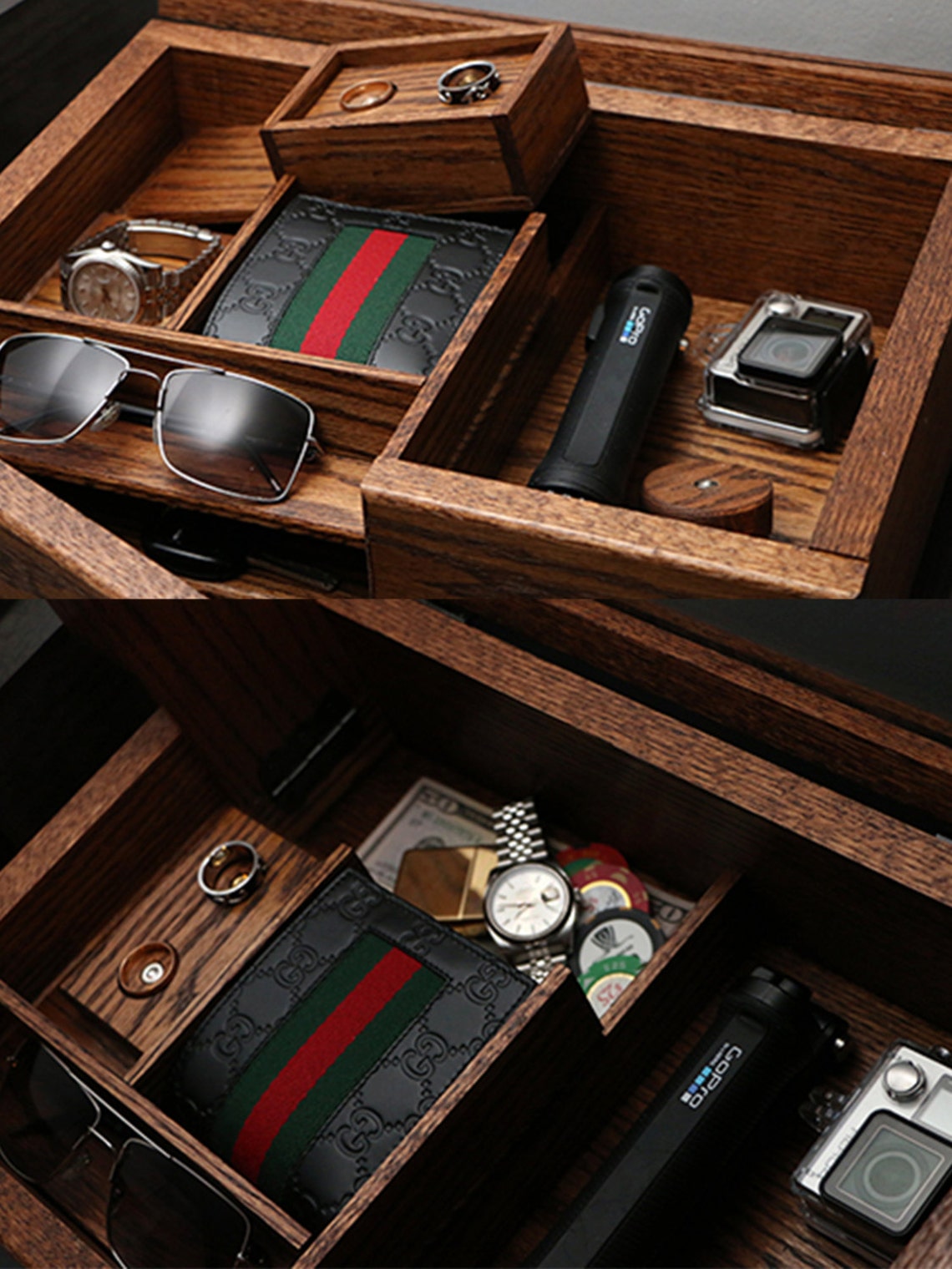 Wooden Watch Box for Men Secret Hidden Compartment Best Etsy UK