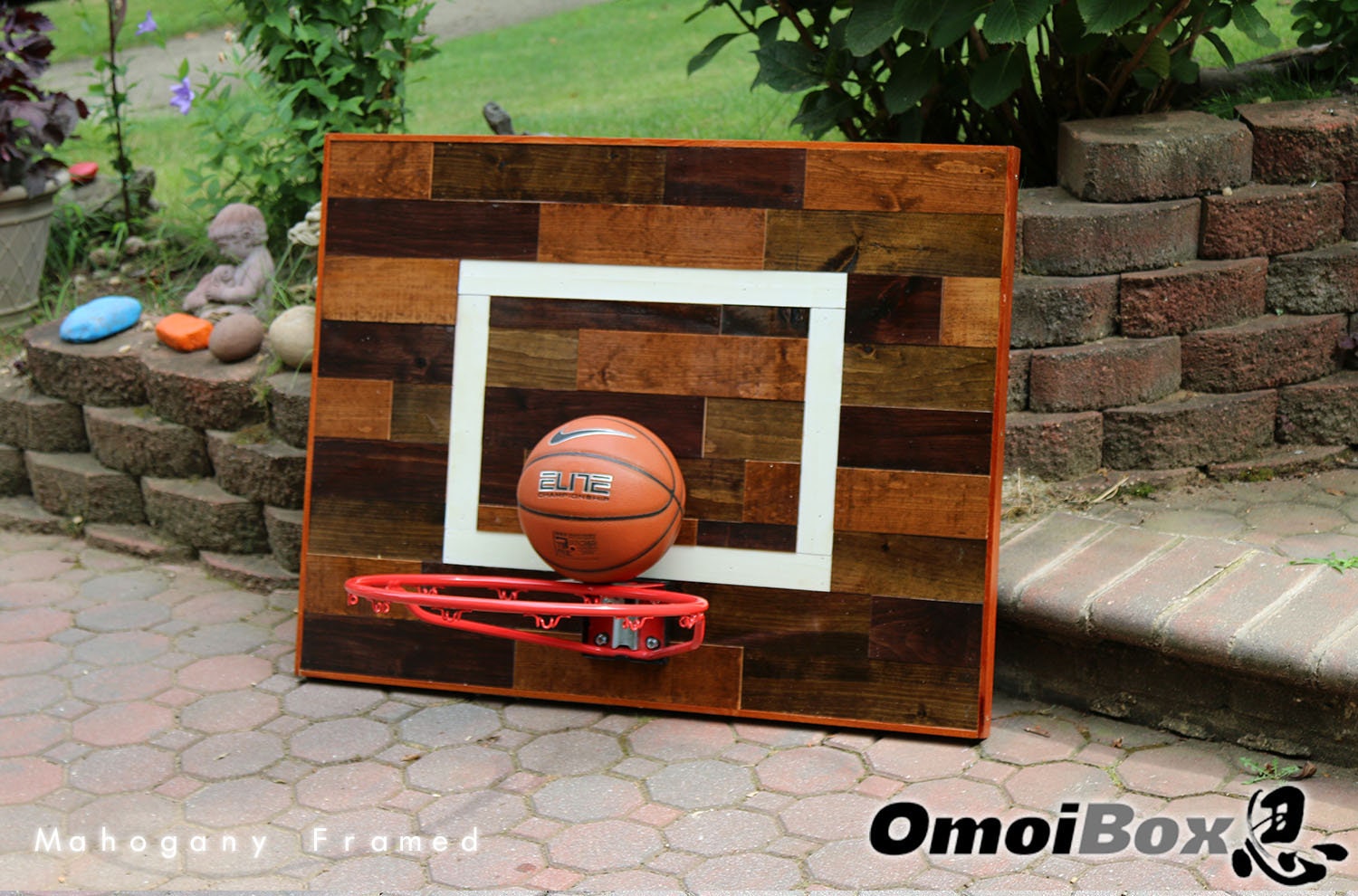 Wood Basketball Hoop 3 Stains Plank Basketball Backboard Etsy