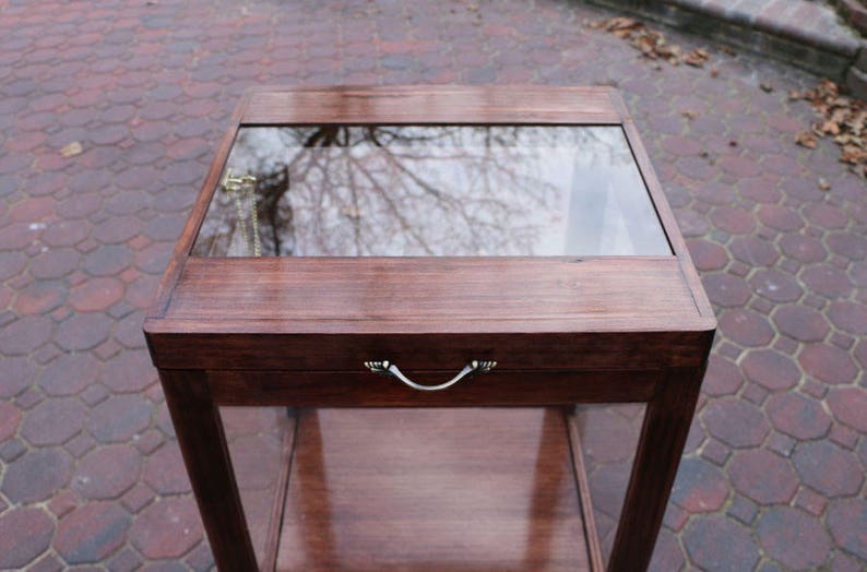 Display Table With Hinged Glass Top Glass Table Display Tall. Custom