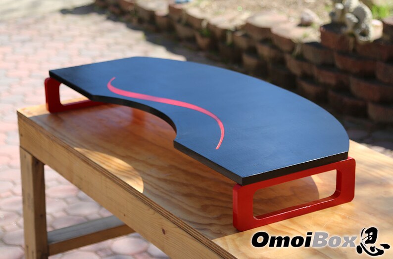 Arched Monitor Riser Wood Monitor Stand Riser | Curved Monitor Riser for Desk | Computer ...