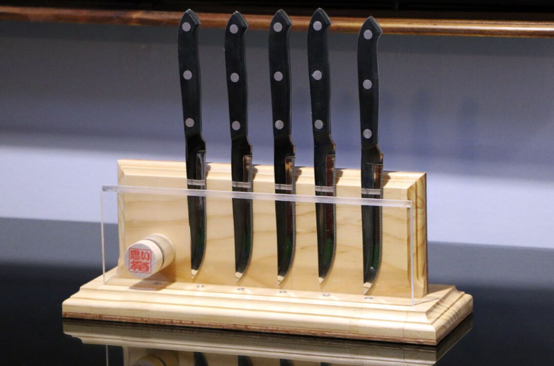 Custom Steak Knife Holder Steak Knife Block Custom Etsy