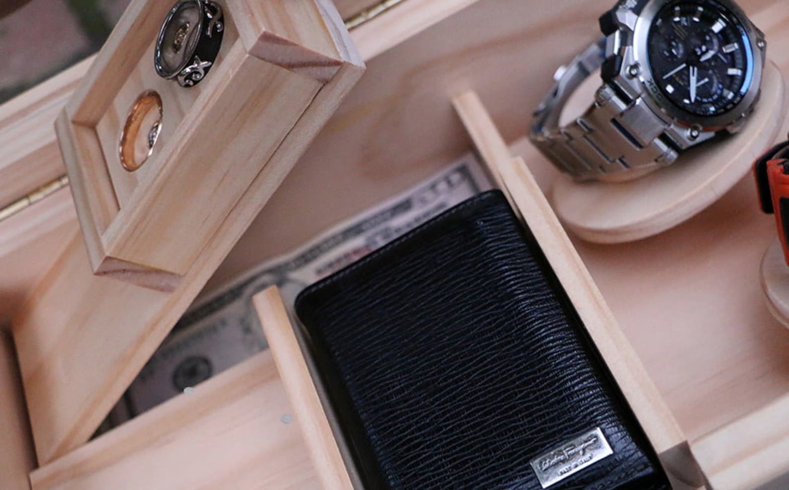 Wooden Watch Box for Men Secret Hidden Compartment Best Etsy UK