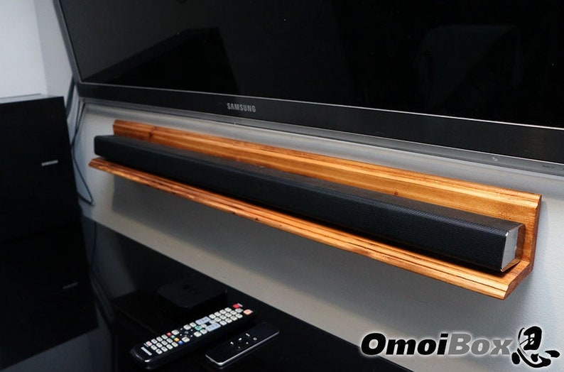 Best Floating Soundbar Shelf Sound Bar Stand Soundbar Wall Shelf Custom Made OmoiBox Visionary Creations image 1