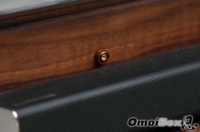 Walnut Wood Floating Soundbar Shelf Sound Bar Stand Soundbar Wall Shelf