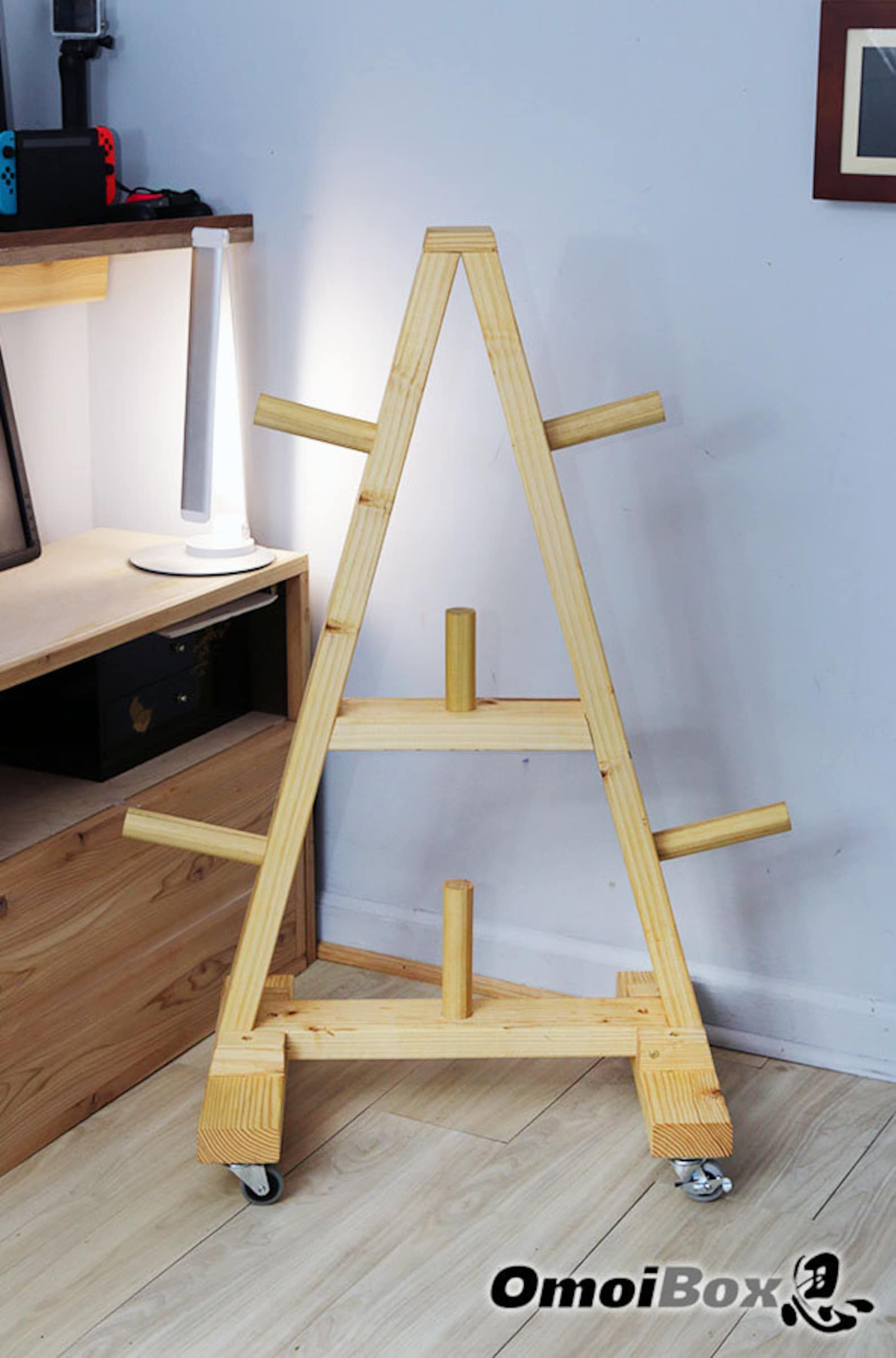 Wooden Weight Tree With Wheels Rolling Plate Tree Weight Etsy