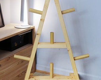 Wooden Weight Tree With Wheels Rolling Plate Tree Weight Plate