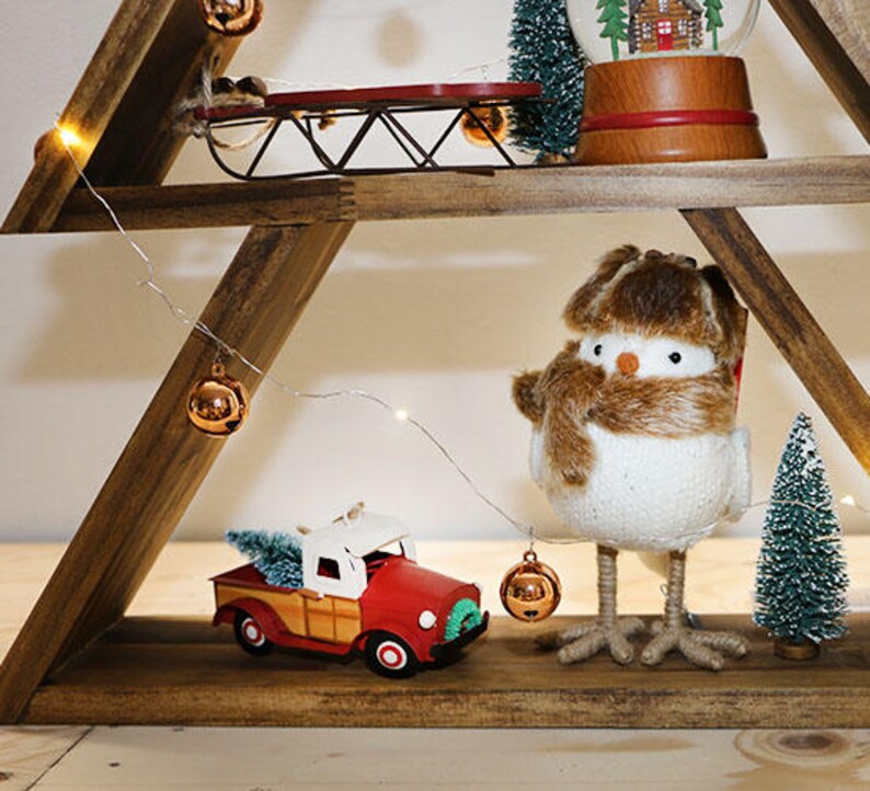 Wooden Christmas Tree Shaped Shelf Custom Design and Size Etsy