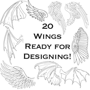 Procreate Stamp Brush Set Wings