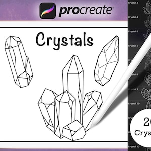 Procreate Stamp Brush Set Crystals