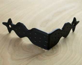 4" Angular Corner Bracket for Tables or Chests Hammered Iron Black Finish Handmade Borderland Rustic Hardware