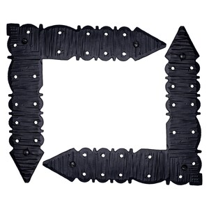 2 Pack 6.75” Forged Decorative L Corner Bracket Right Angle Brace for Barn Doors, Farmhouse Chests, Gates, & Door Borderland Rustic Hardware
