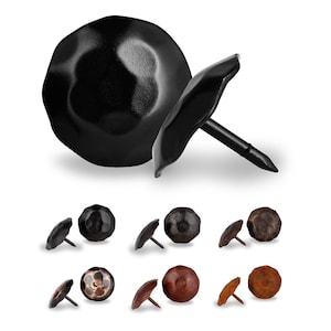 25 Pack 1.25" Iron Clavos Decorative Nail Stud Tacks for Barn Doors Gates, Shutters & Furniture The Artisan Series Borderland Rustic Hardwar