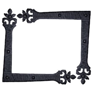 2 Pack 6.5” Forged Decorative L Corner Bracket Right Angle Brace for Barn Doors, Farmhouse Chests, Gates, & Door Borderland Rustic Hardware