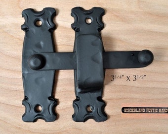 3.5" Bar Latch Solid Iron Handmade Borderland Rustic Hardware