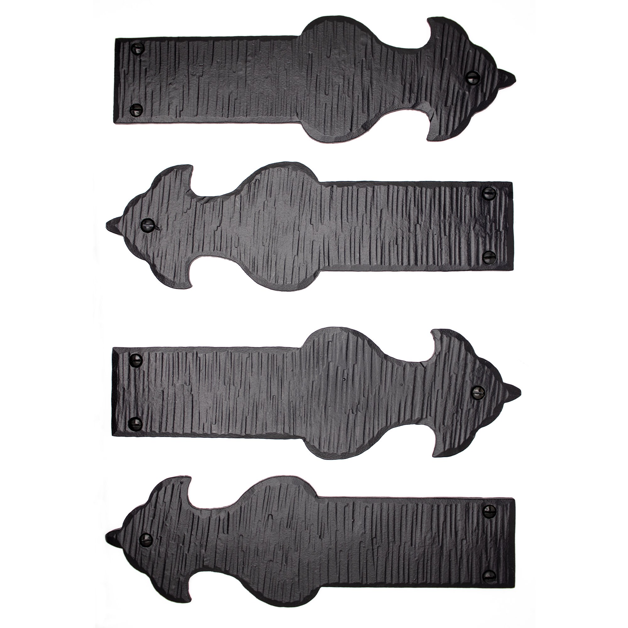 Lot de 12 kits de quincaillerie magnétique décorative pour porte de garage – 8 charnières et 4 poignées noires pour 2 voitures