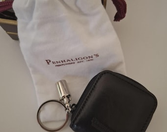 Penhaligon's of London: Leather Coin Purse and Key Ring - Black Leather - New & Unused