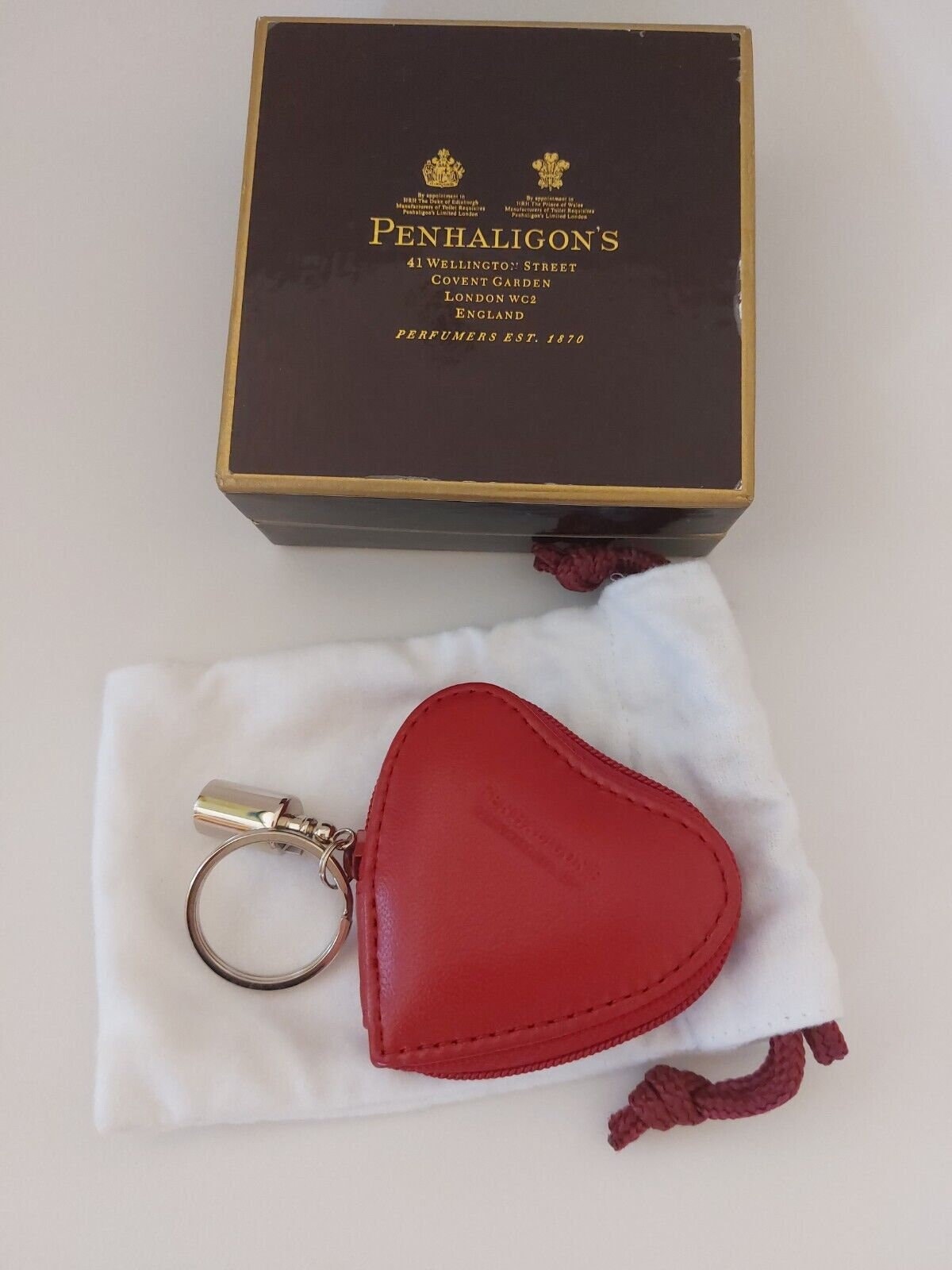 Red leather heart coin purse