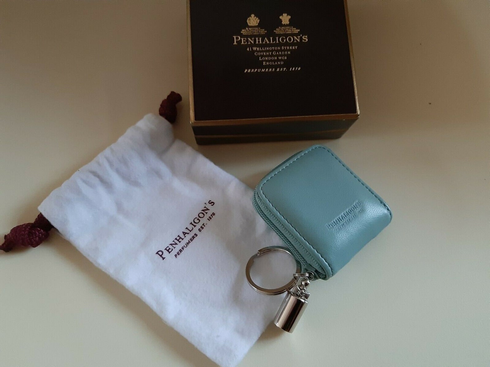 Penhaligon's of London: Leather Coin Purse and Key Ring - Etsy UK