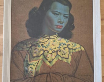 Vladimir Tretchikoff - 'The Chinese Girl' - Vintage Mid-Century Framed Print - 1950s