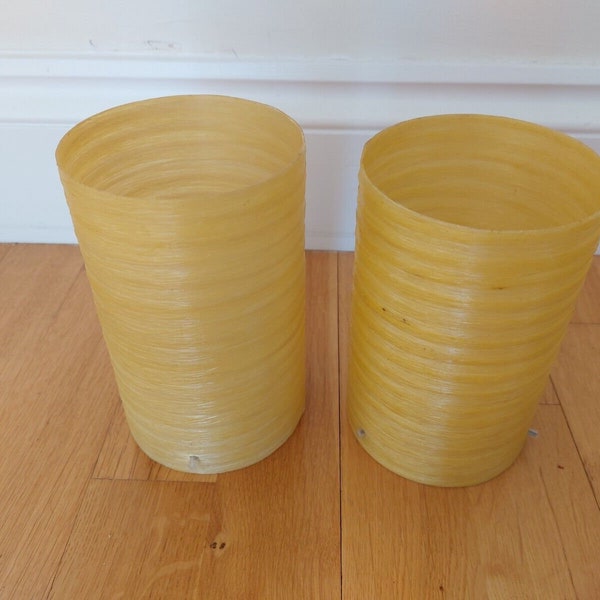 1960s Vintage Spun Fibreglass Lampshades (2 - A Near Pair) - In Good Condition - 1960s