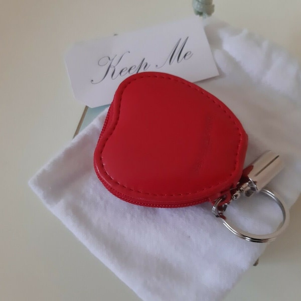 Penhaligon's of London: Leather Coin Purse and Key Ring - Beautiful Soft Red Leather - New & Unused