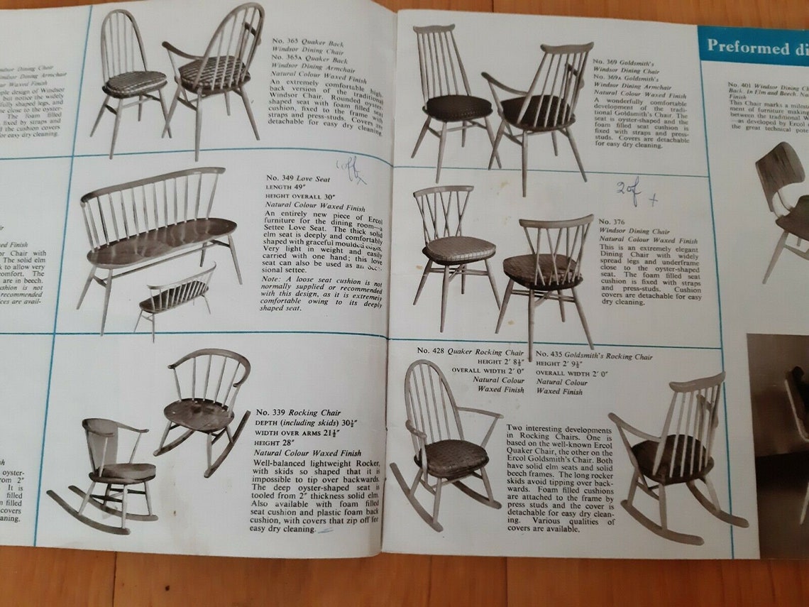 A 1960s Vintage Ercol Furniture Catalogue / Brochure Etsy UK