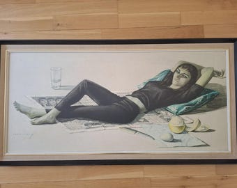 Vladimir Tretchikoff: 'Erica' - Vintage Mid-Century Framed Print - 1960s