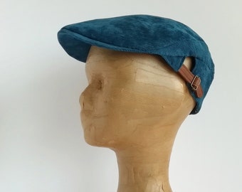 Casquette plate bleu