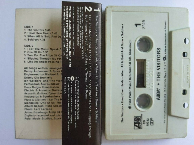 ABBA the Visitors 1981 Rare Cassette Tape US ABBA Sweden - Etsy