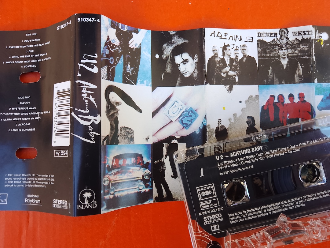 U2 Achtung Baby Cassette Tape Original Holland RARE Press Top Etsy