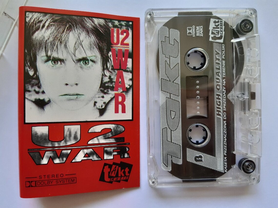 U2 WAR 1990 rare cassette tape Europe release TAKT Records Etsy