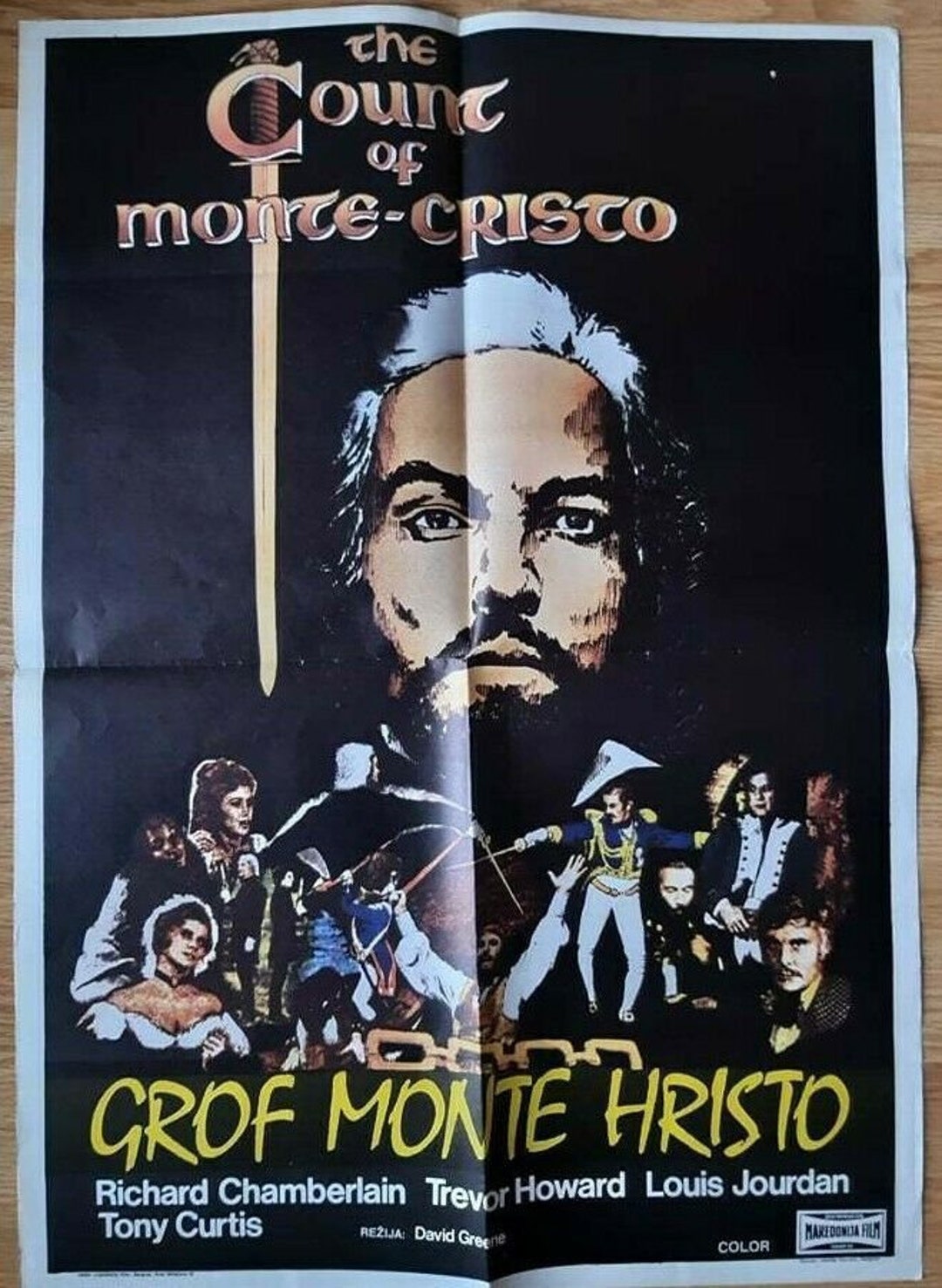 The count of monte cristo 1975 movie poster original etsy