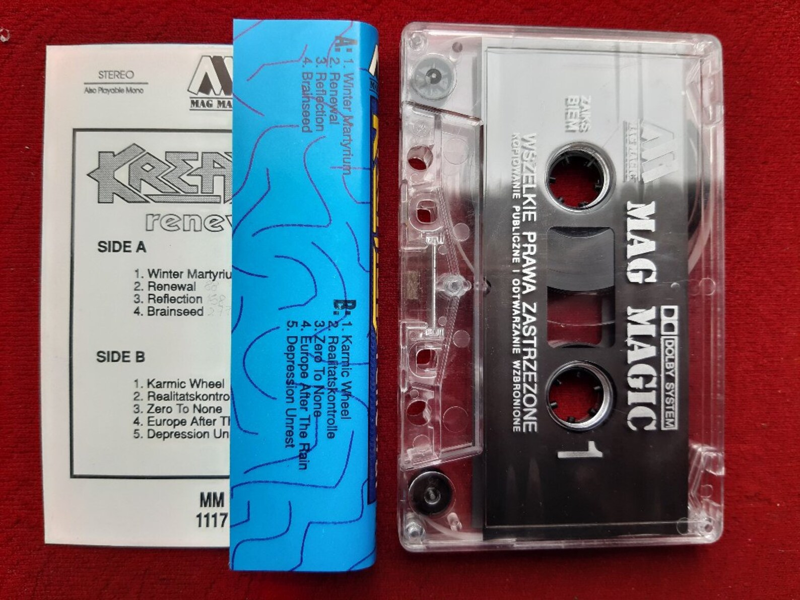 Kreator Renewal 1992 rare cassette tape MAG Records Europe Etsy