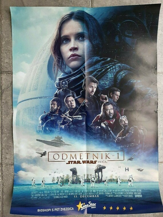 voorbeeld Bully Voetzool Star Wars Rogue One Movie Poster Original Serbian Cinema - Etsy